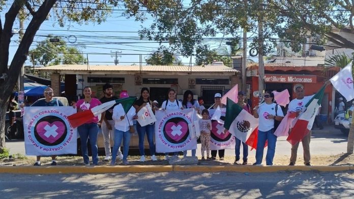 Miembros de 'Fuerza y Corazón' realizaron acto en favor de Xochitl Gálvez