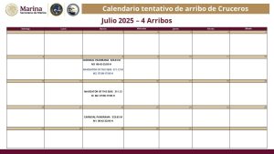 Llegan 4 cruceros a Vallarta en julio; suman 90 embarcaciones internacionales en el año, fortaleciendo la actividad turística y económica