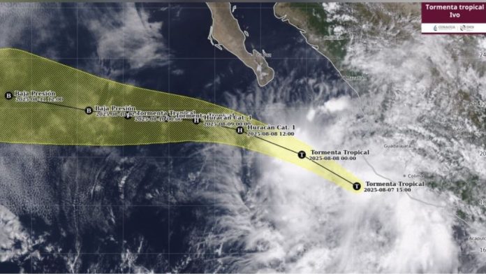 Tormenta tropical Ivo se encuentra frente a costas de Jalisco